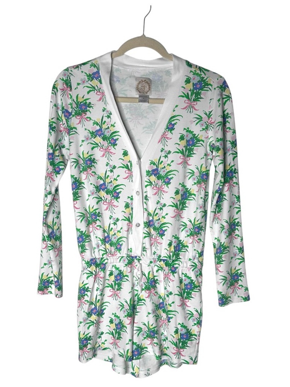 The Beaufort Bonnet Company Pima Cotton Pj Romper Grove Park Garden S